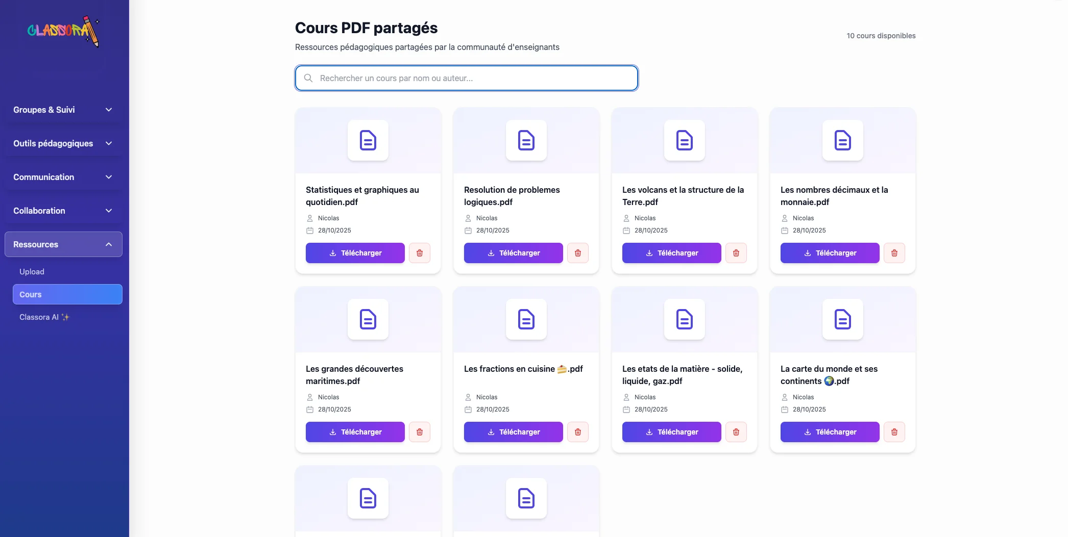 Bibliothèque de ressources